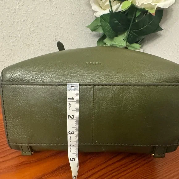 Fossil Olive Green Leather Backpack - Picture 14 of 16